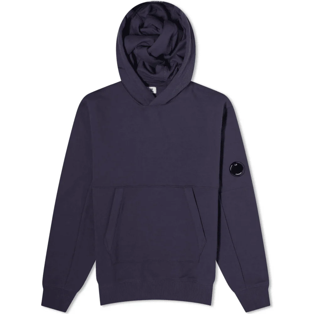 Cp Company 023A Heavy Lens Overhead Hoodie In Navy