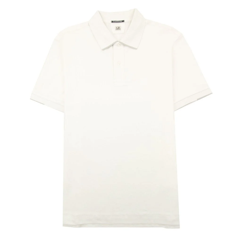 Cp Company 023A Metropolis Series Trim Collar Polo Shirt In White