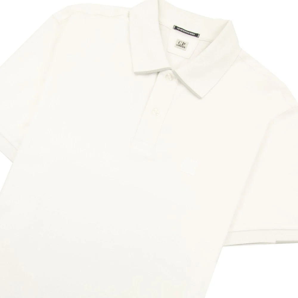 Cp Company 023A Metropolis Series Trim Collar Polo Shirt In White - Image 2