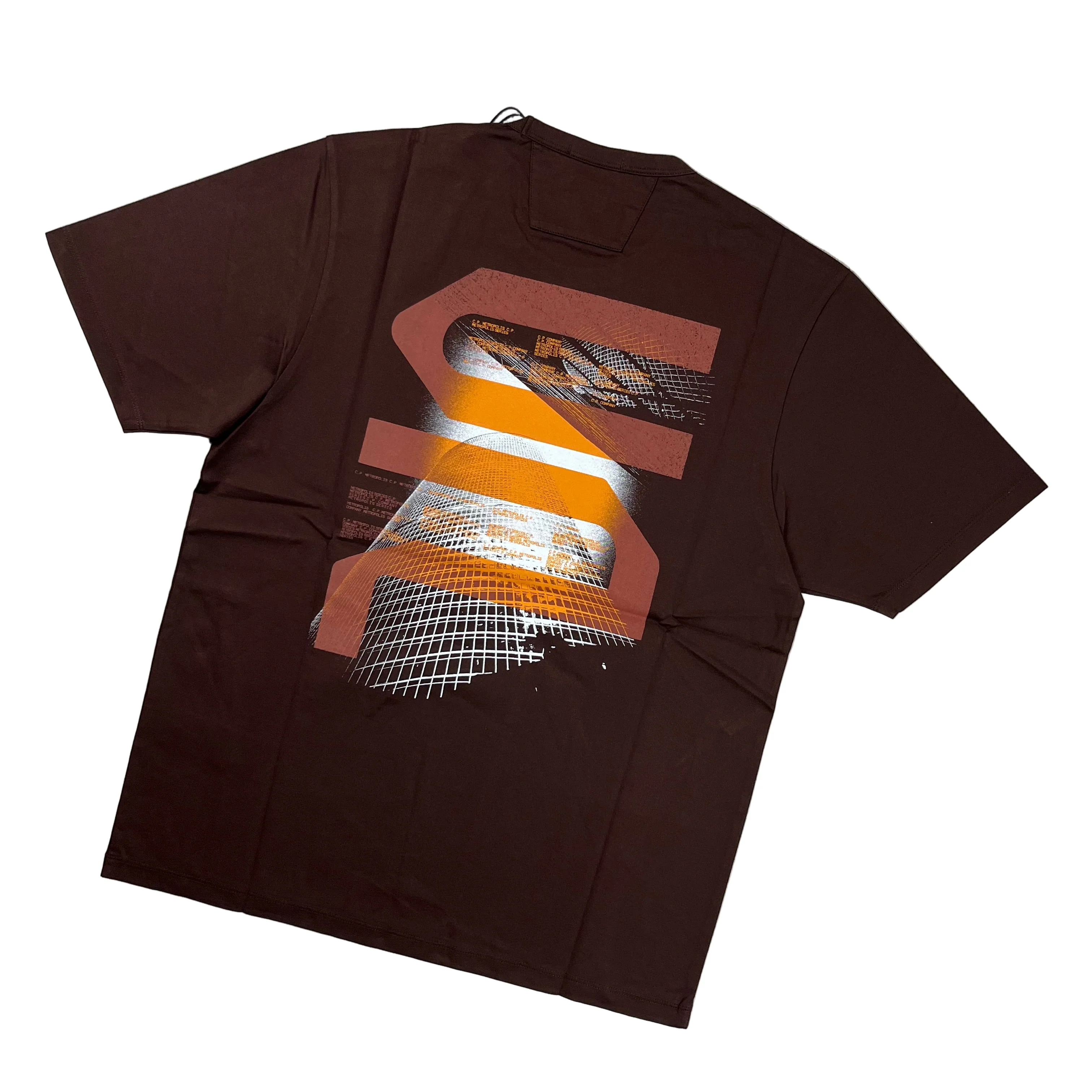 Cp Company 046A Graphic Logo T-Shirt In Rum Raisin