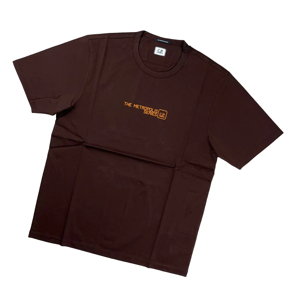 Cp Company 046A Graphic Logo T-Shirt In Rum Raisin - Image 2