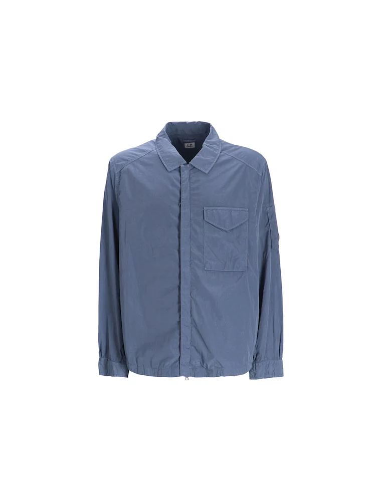 Cp Company 095A Chrome Lens Overshirt In Flint Stone
