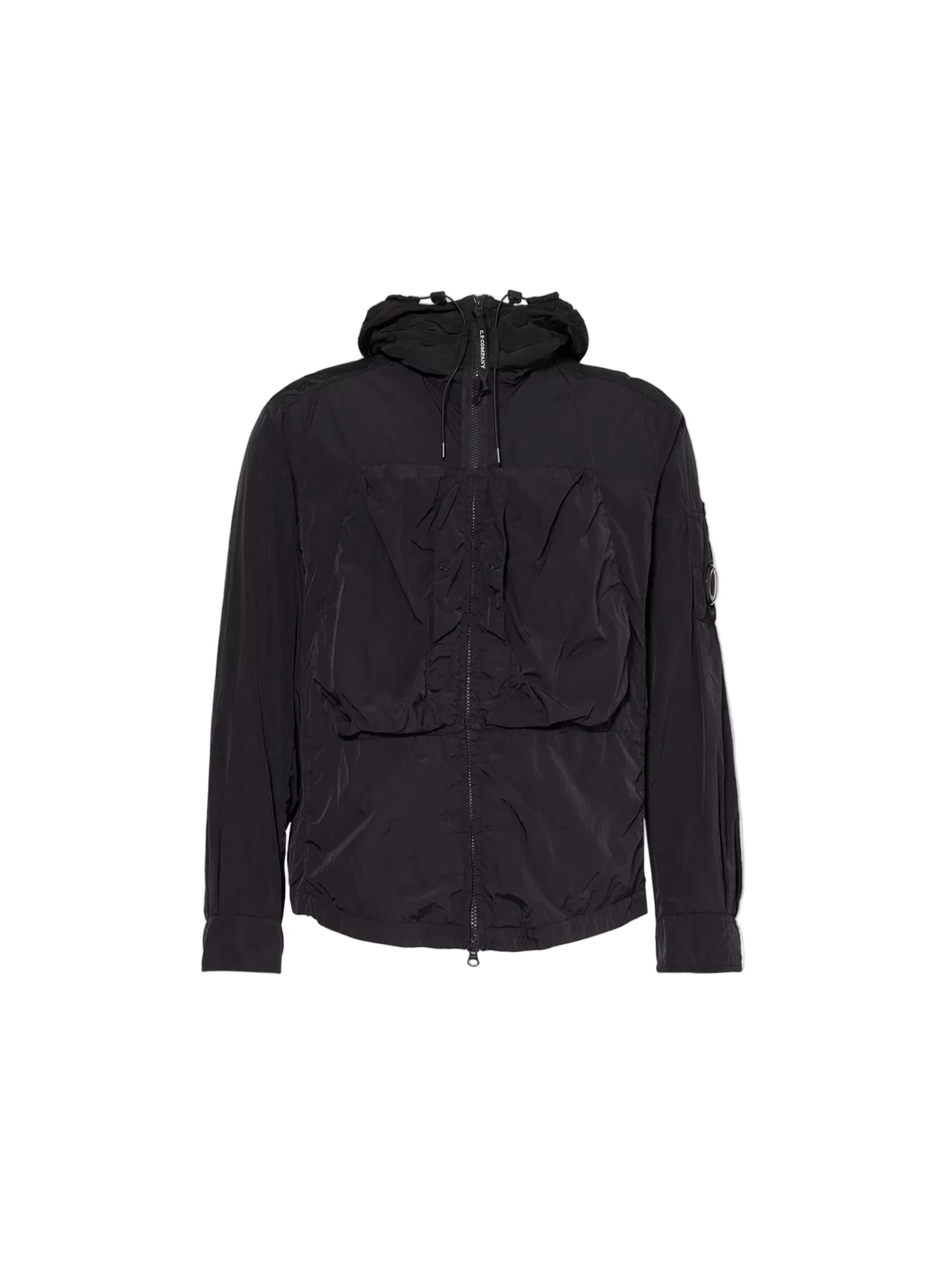 Cp Company 156A Chrome-R Hooded Lens Overshirt In Black