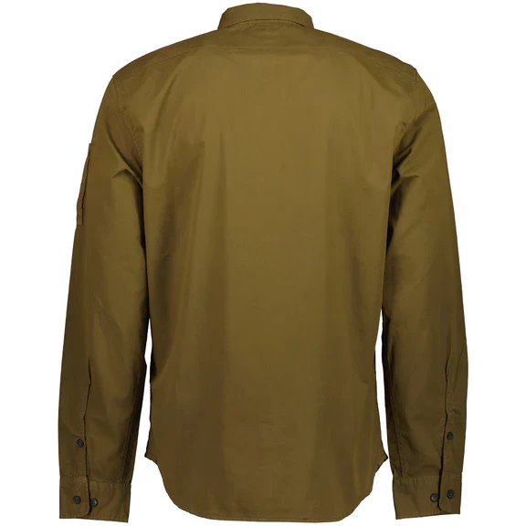 Cp Company 157A Lens Gabardine Shirt Butternut Brown - Image 4