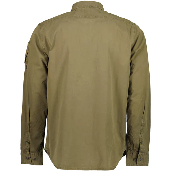 Cp Company 157A Lens Gabardine Shirt Ivy Green - Image 4