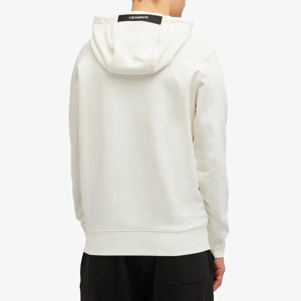 Cp Company 15cm Heavy Lens Overhead Hoodie In White - Image 4