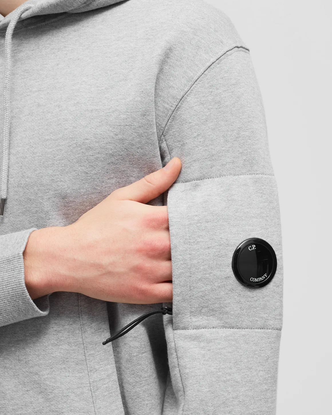Cp Company 16cm Diagonal Raised Lens Overhead Hoodie In Grey M93 - Image 4