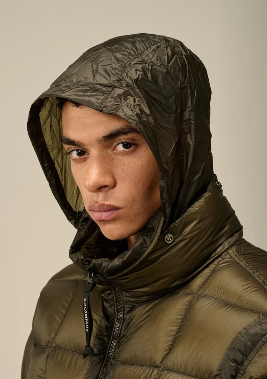 Cp Company 216A D.D Shell Short Hooded Down Jacket In Grape Leaf - Image 3
