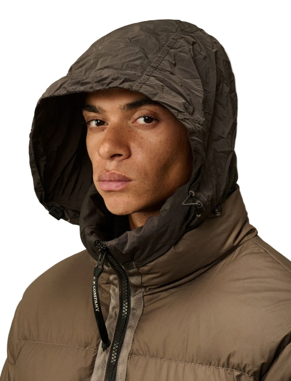 Cp Company 265A Lens Bi-Tm Down Jacket In Walnut Brown - Image 5