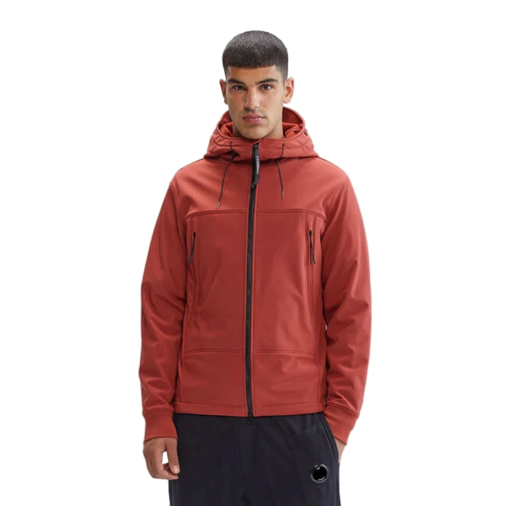 Cp Company A/W Fleece Lined Goggle Soft Shell-R In Red - Image 2