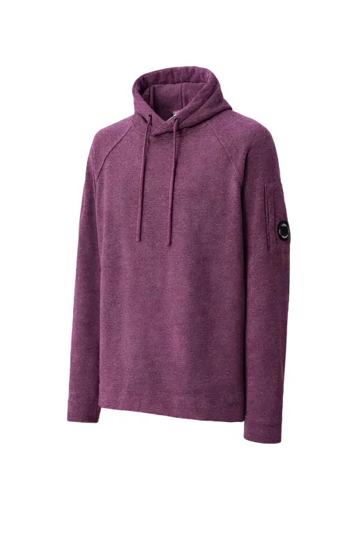 Cp Company Alpaca Wool Blend Lens Hooded Knit In Potent Purple - Image 2