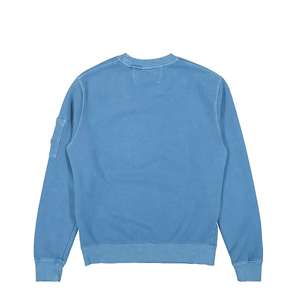 Cp Company Brushed Emerized Resist Dyed Lens Sweatshirt In Infinity Blue - Image 4