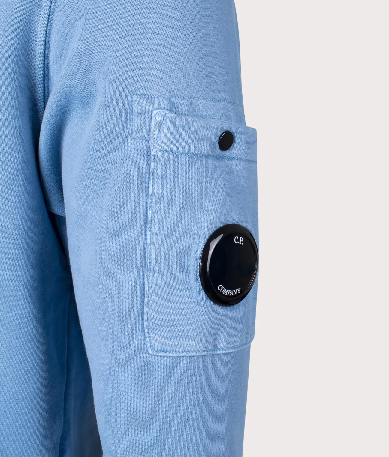 Cp Company Brushed Emerized Resist Dyed Lens Sweatshirt in Riviera Blue - Image 2