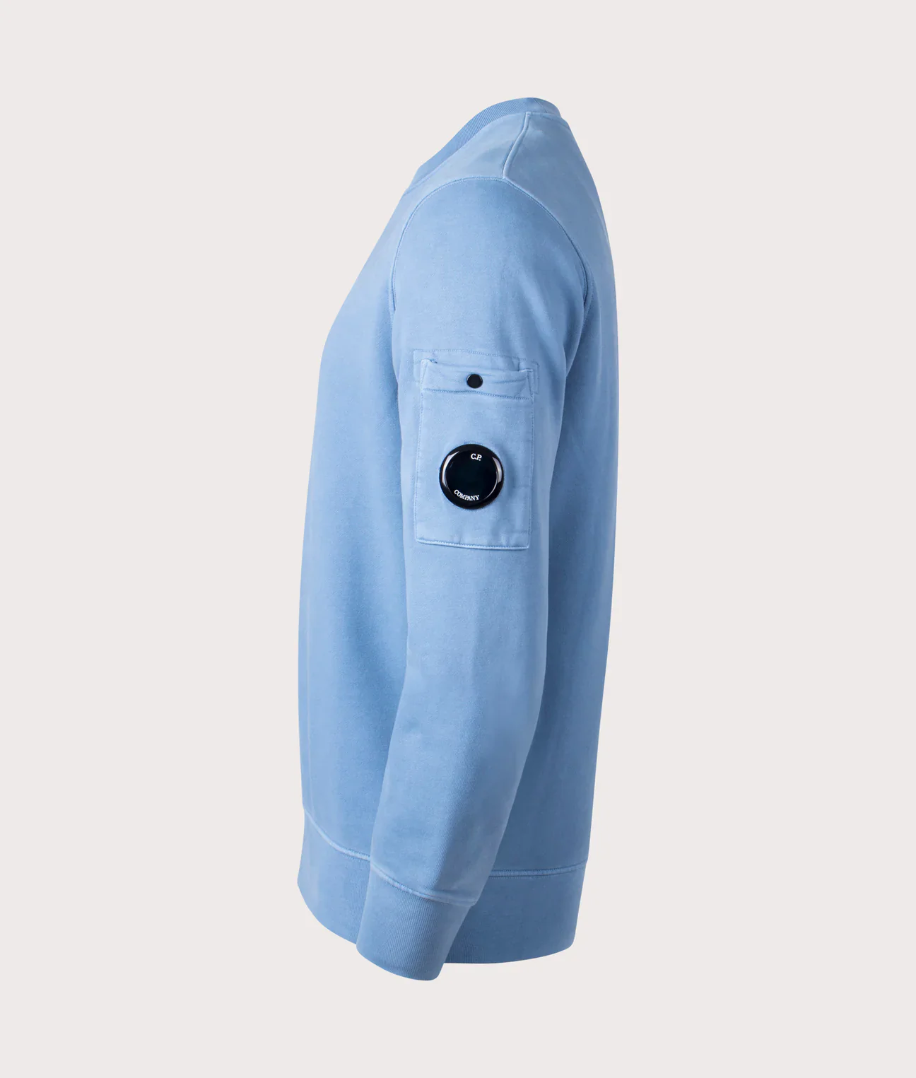 Cp Company Brushed Emerized Resist Dyed Lens Sweatshirt in Riviera Blue - Image 3