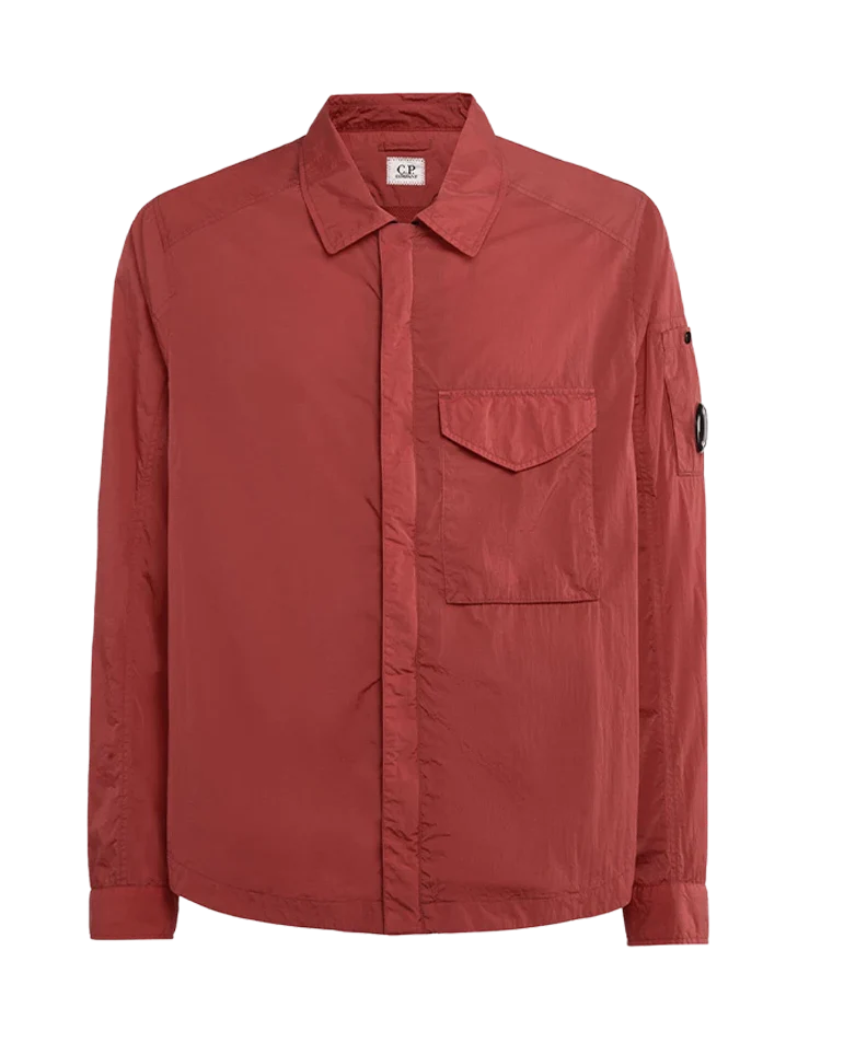 Cp Company Chrome-R Overshirt In 041A Red