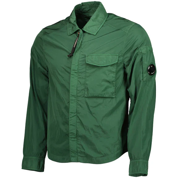 Cp Company Chrome-R Pocket Overshirt in Duck Green - Image 5