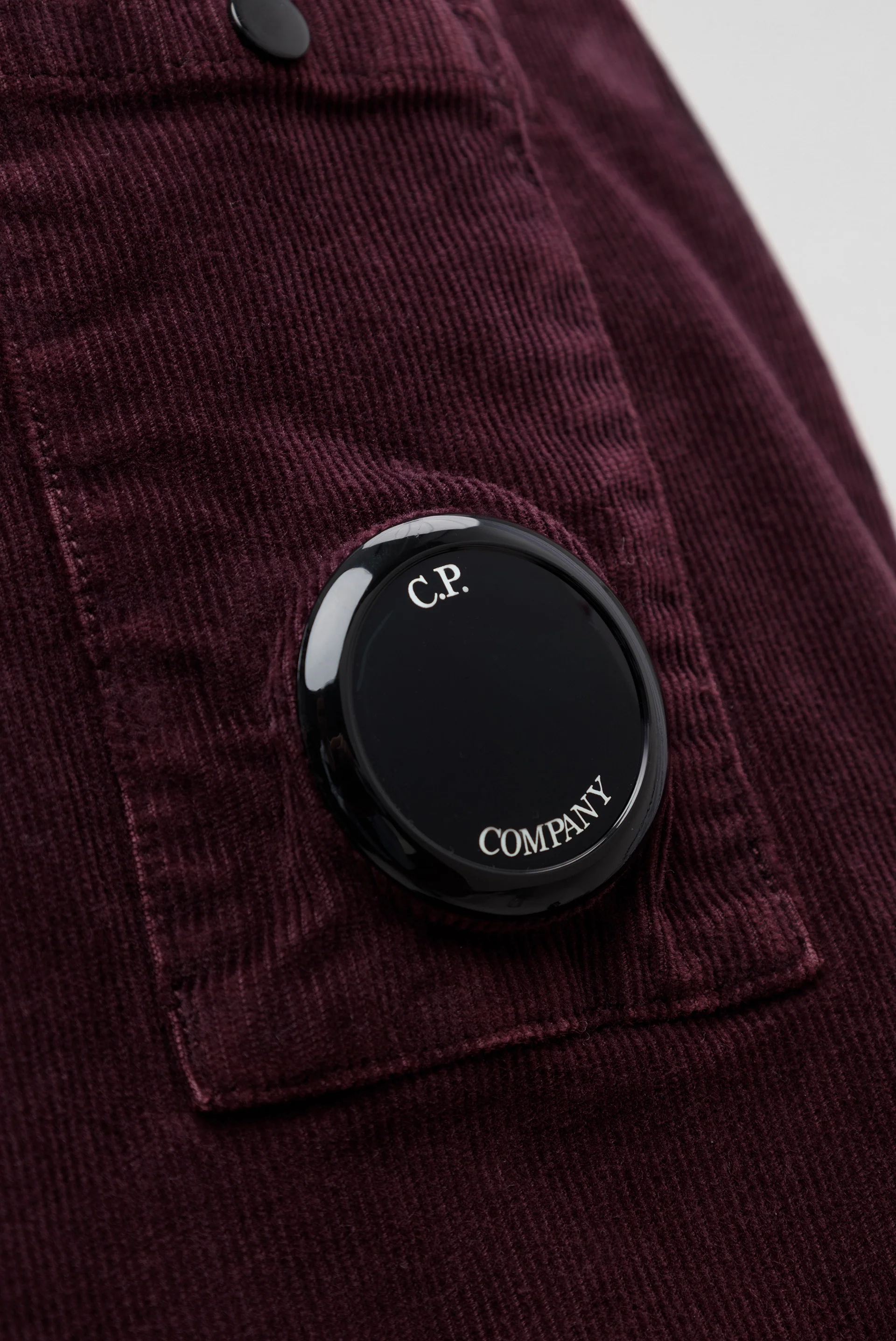 Cp Company Corduroy Utility Lens Overshirt In Potent Purple - Image 3