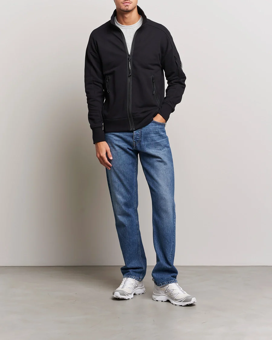 Cp Company Diagonal Raised Lens Full Zip In Black - Image 2