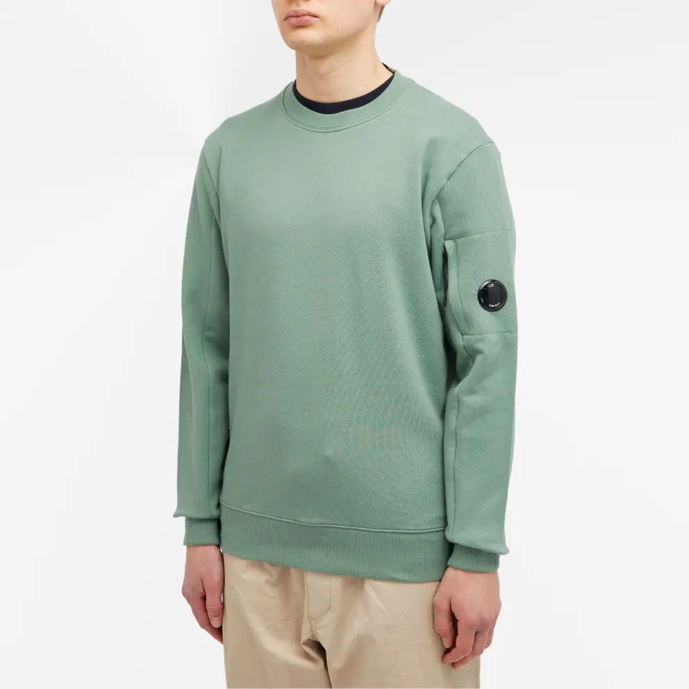 Cp Company 16CM Diagonal Raised Lens Sweatshirt Green Bay - Image 2
