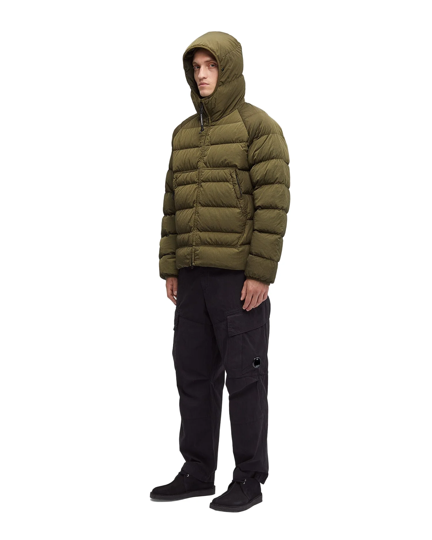 Cp Company Eco-Chrome R Goggle Down Jacket in Ivy Green - Image 5
