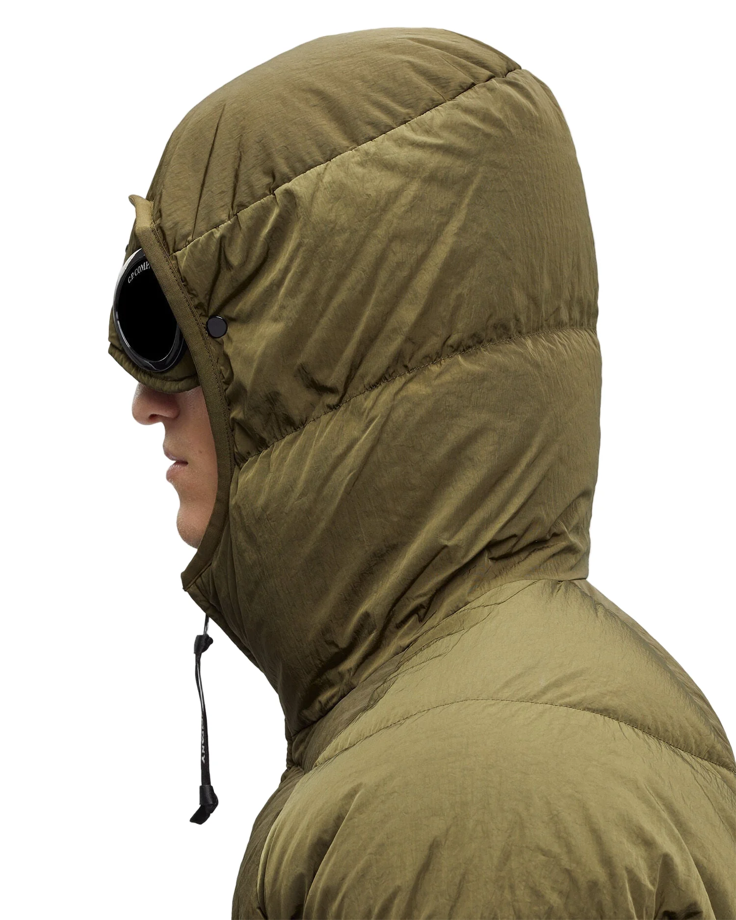 Cp Company Eco-Chrome R Goggle Down Jacket in Ivy Green - Image 7