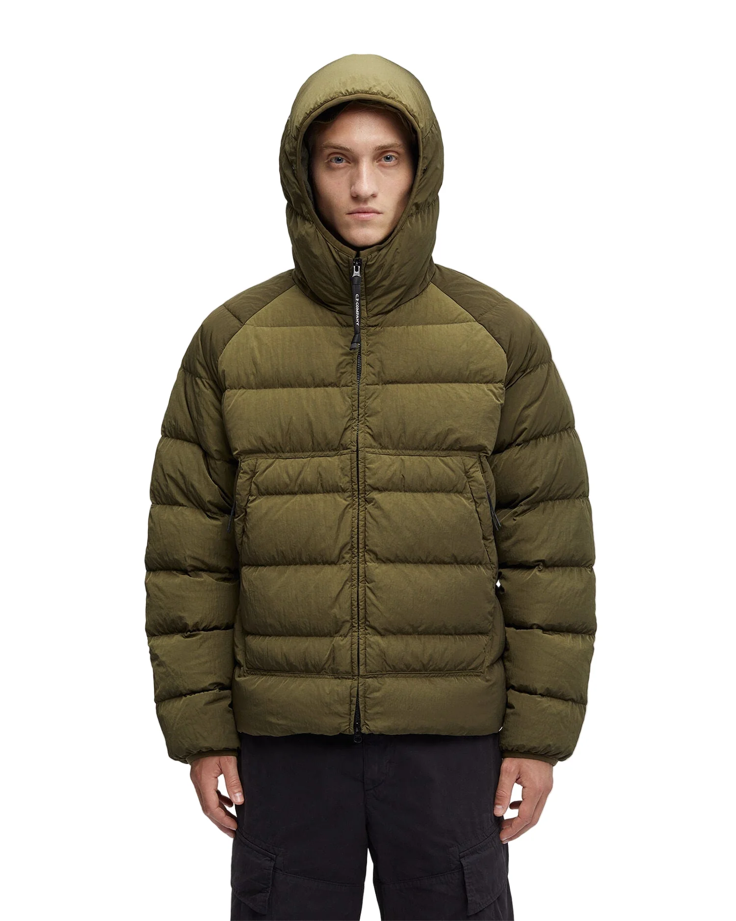 Cp Company Eco-Chrome R Goggle Down Jacket in Ivy Green - Image 8