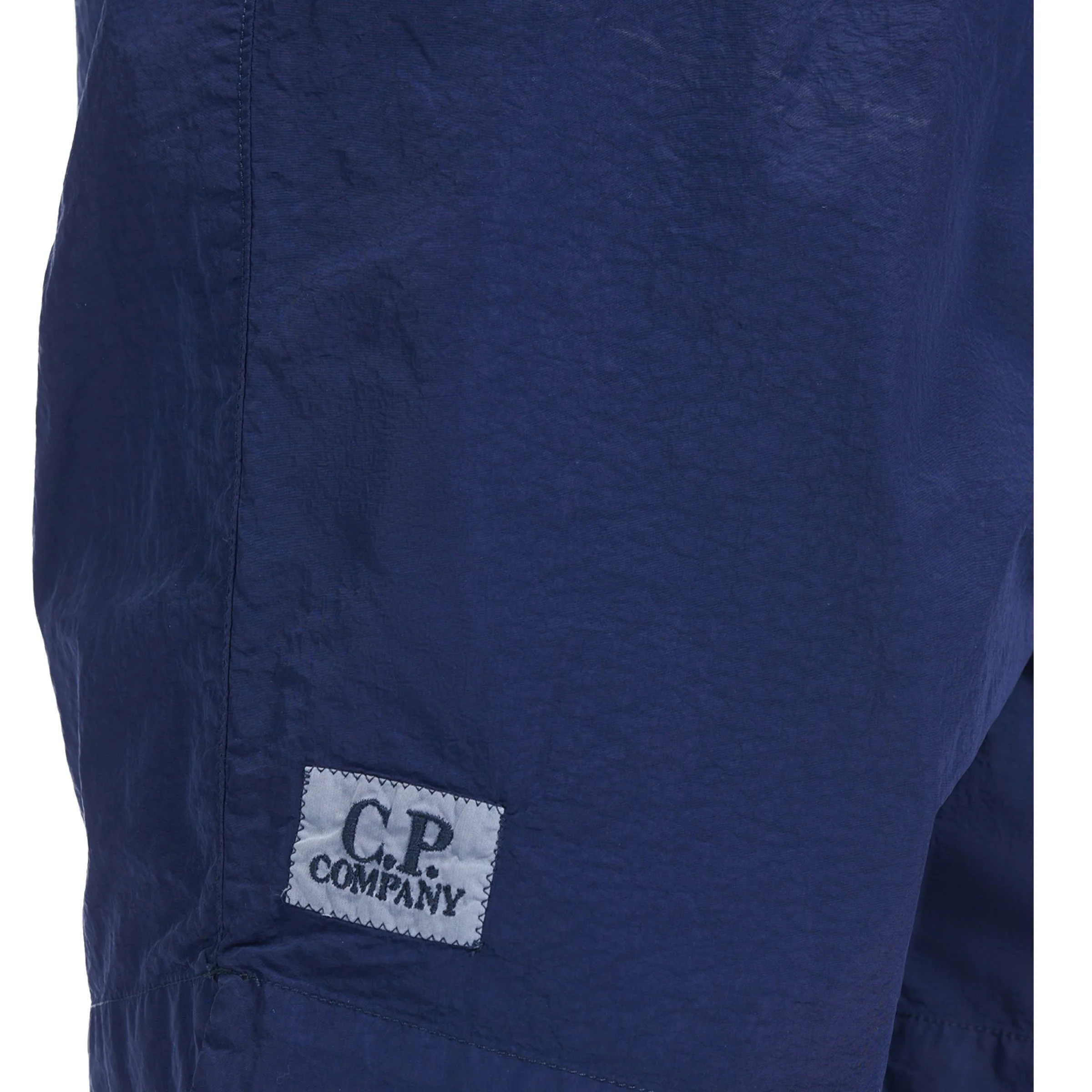 Cp Company Flatt Nylon Stitch Logo Utility Shorts In Medieval Blue - Image 2