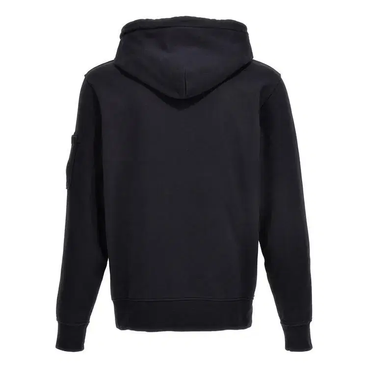 Cp Company Garment Dyed Overhead Lens Hoodie In Navy - Image 4