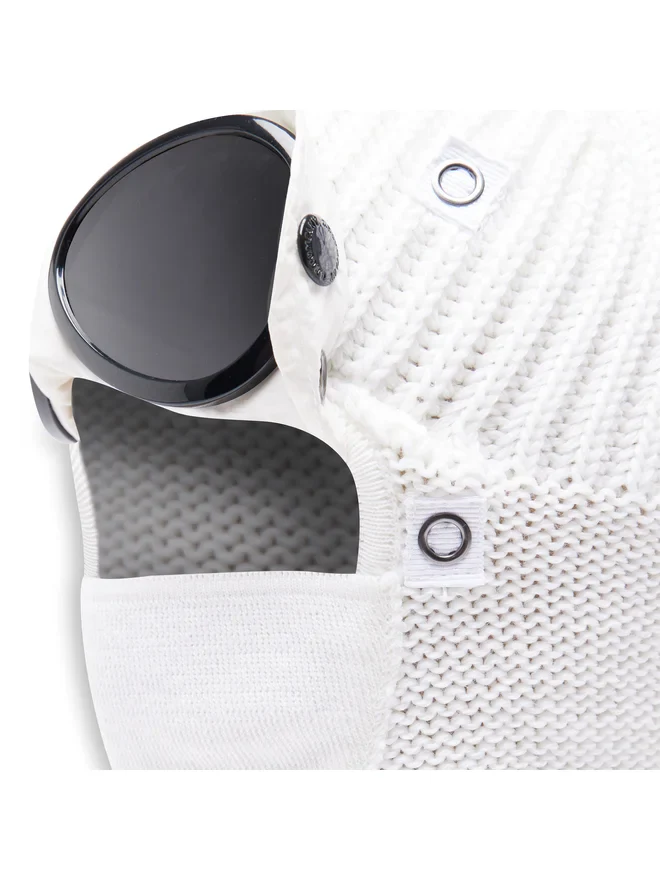 Cp Company Goggle Balaclava in White - Image 3