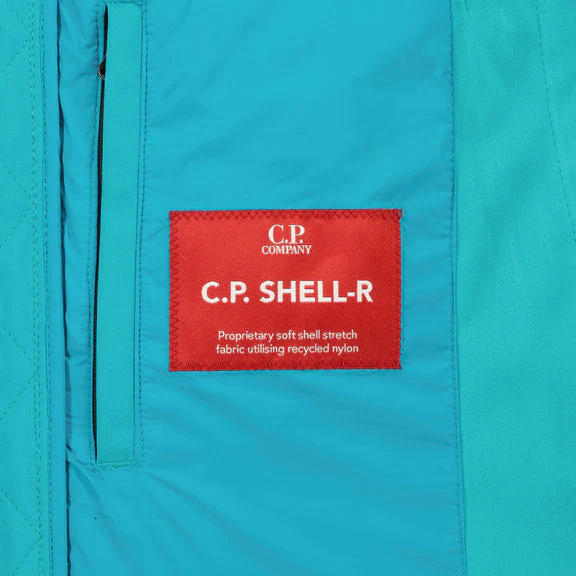 Cp Company S/S Goggle Soft Shell Jacket In Tile Blue - Image 3
