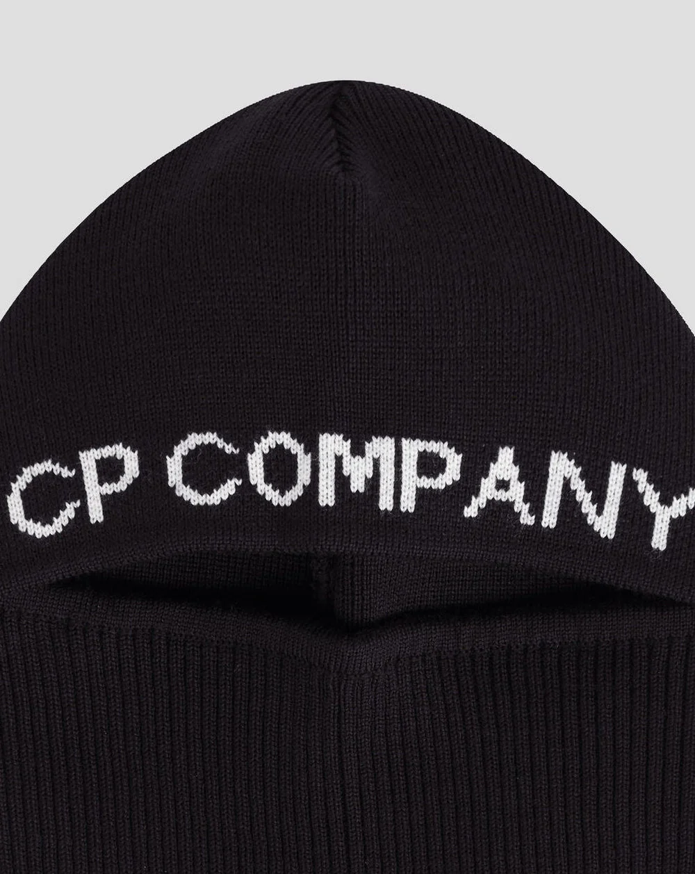 Cp Company Knitted Big Logo Balaclava Black - Image 3