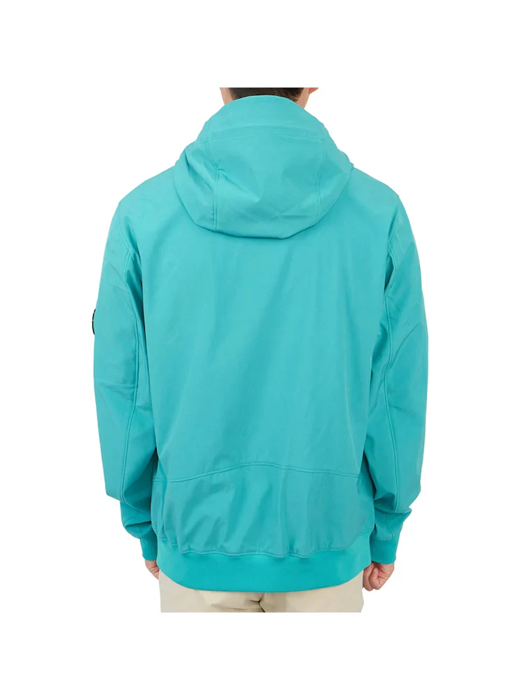 Cp Company Lens S/S Soft Shell Jacket In Tile Blue - Image 6