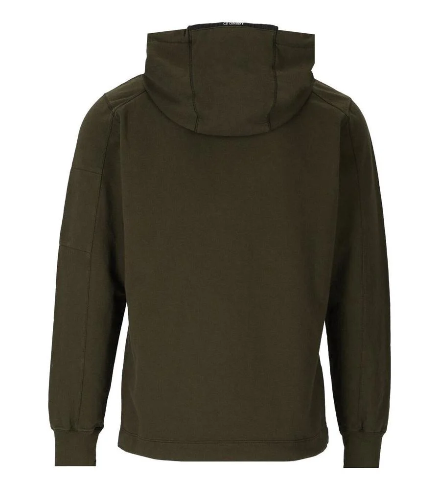 Cp Company Light Fleece Lens Overhead Hoodie In Ivy Green - Image 2