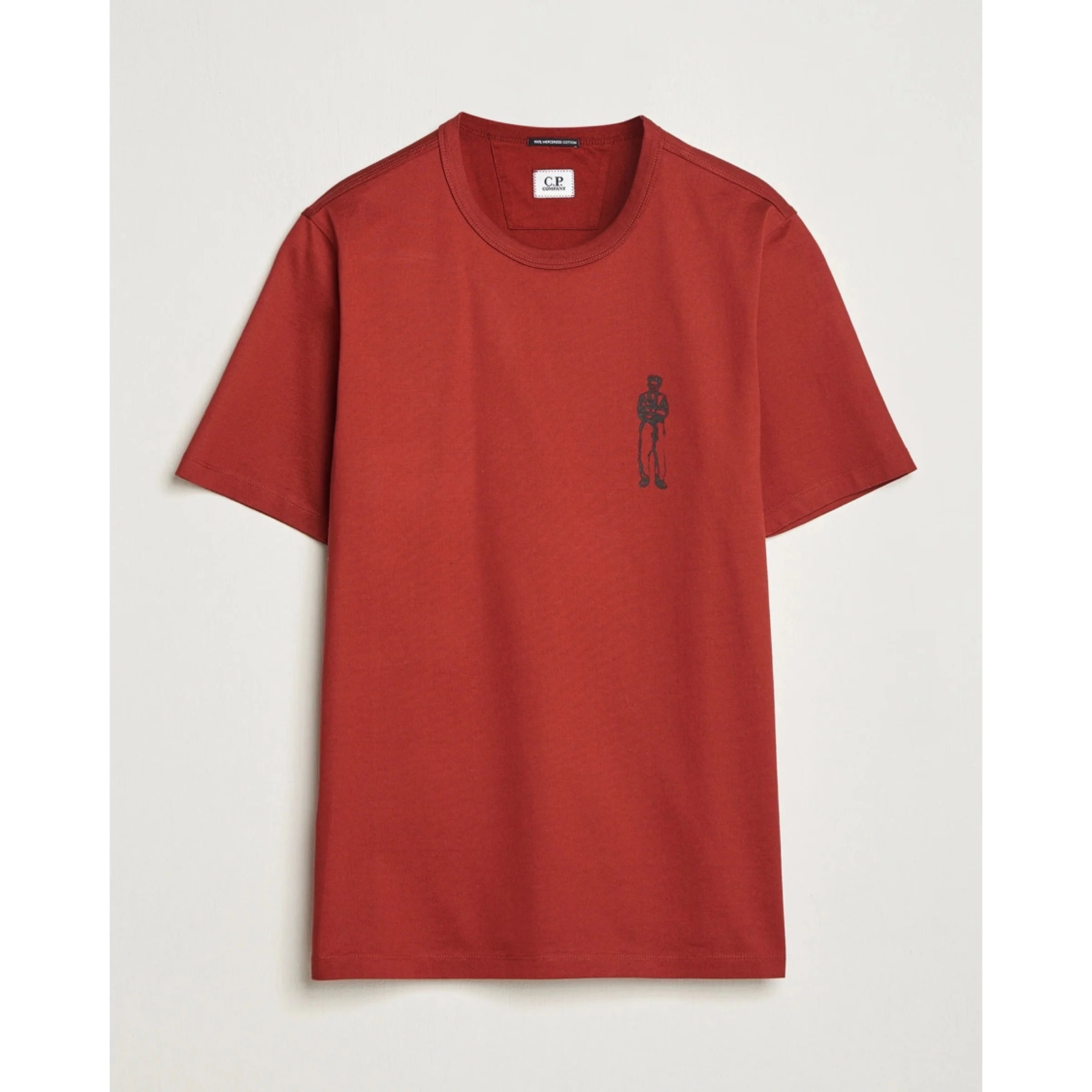 Cp Company Mercerized Cotton Sailor Logo T-Shirt in Red - Image 2
