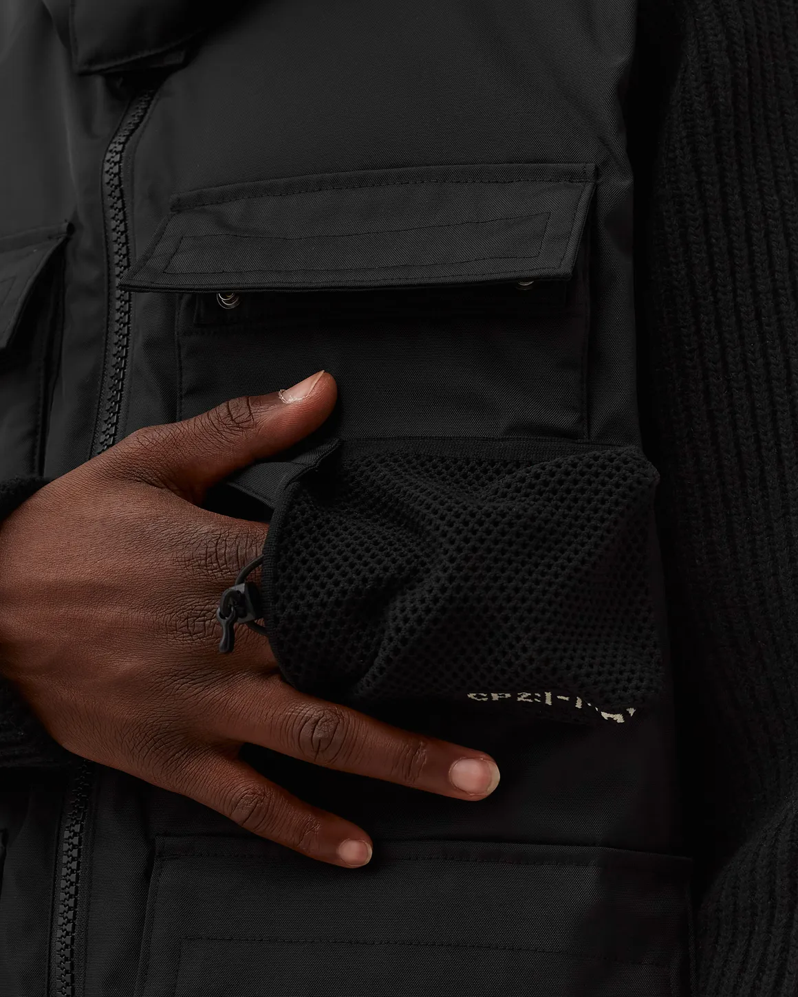 Cp Company Metropolis Series Mixed Lambswool Jacket in Black - Image 6
