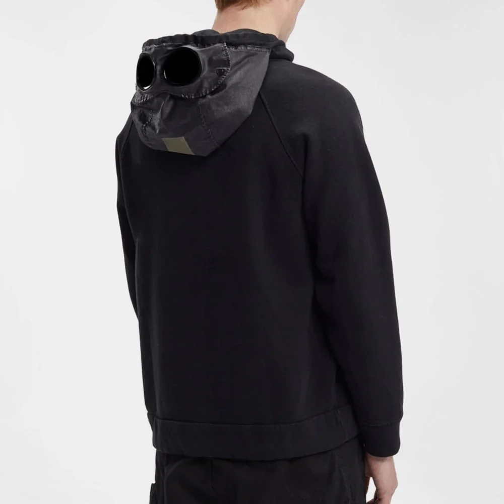 Cp Company Mixed Overhead Hoodie Black - Image 3