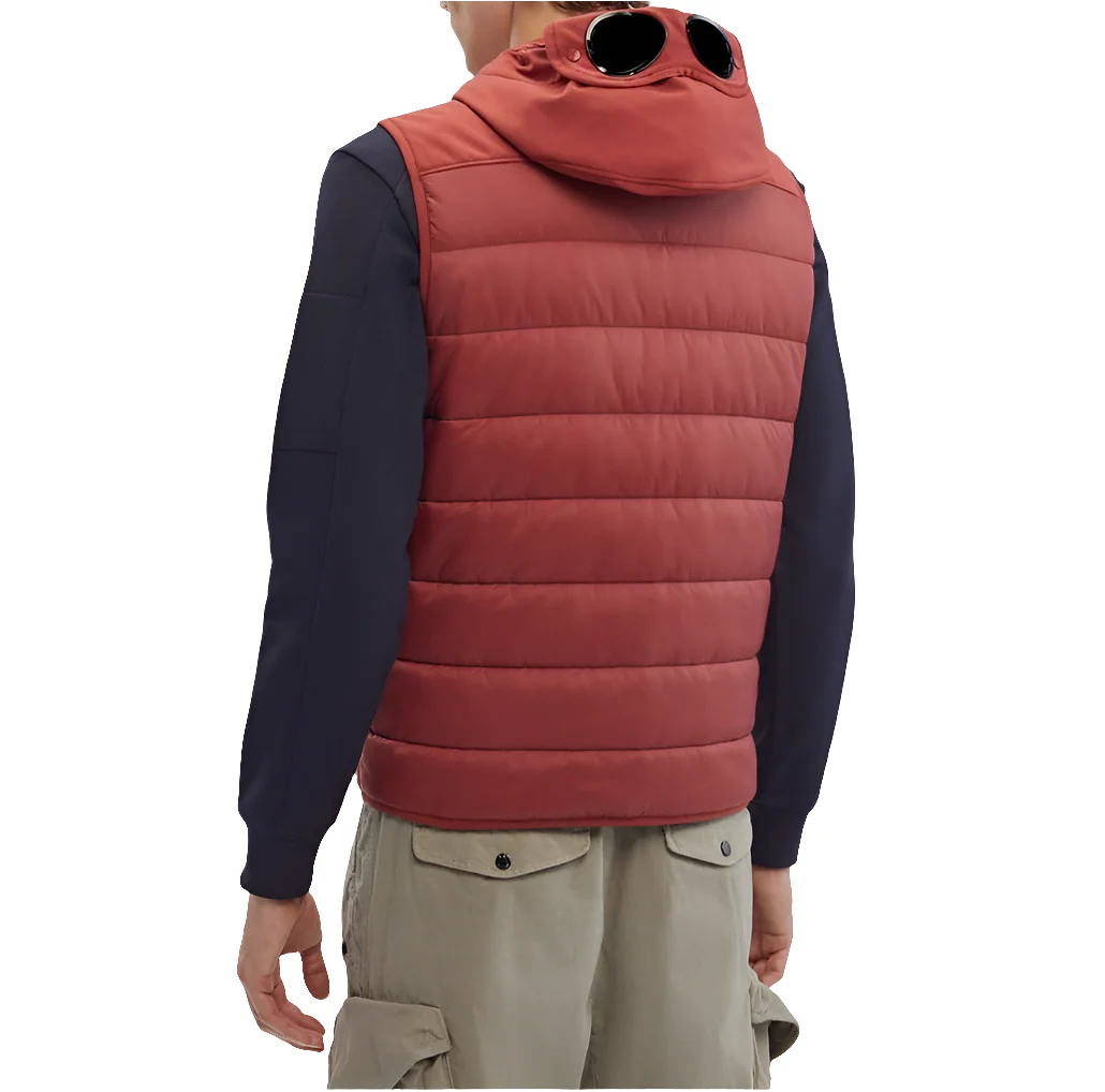Cp Company Mixed Shell-R Goggle Gillet In Red - Image 4