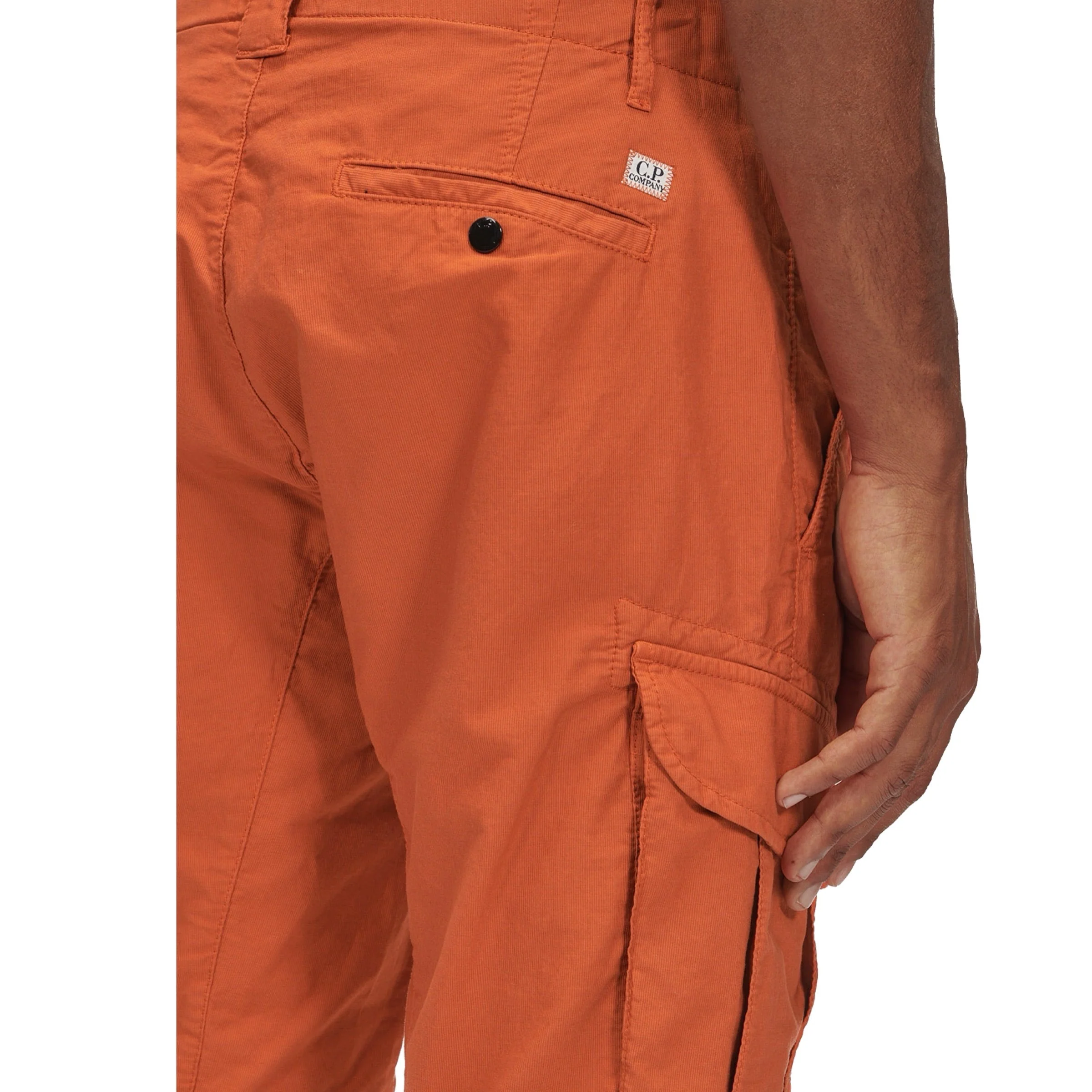 Cp Company Ottoman Lens Cargo Shorts Harvest Pumpkin - Image 3
