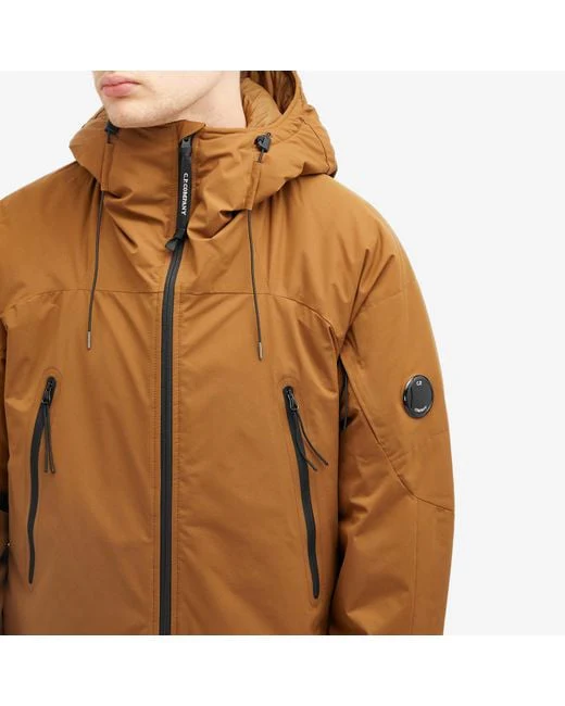Cp Company Padded Pro-Tek Hooded Jacket Toffee Brown - Image 3