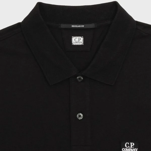Cp Company Regular Fit Polo Shirt 071A Black - Image 2