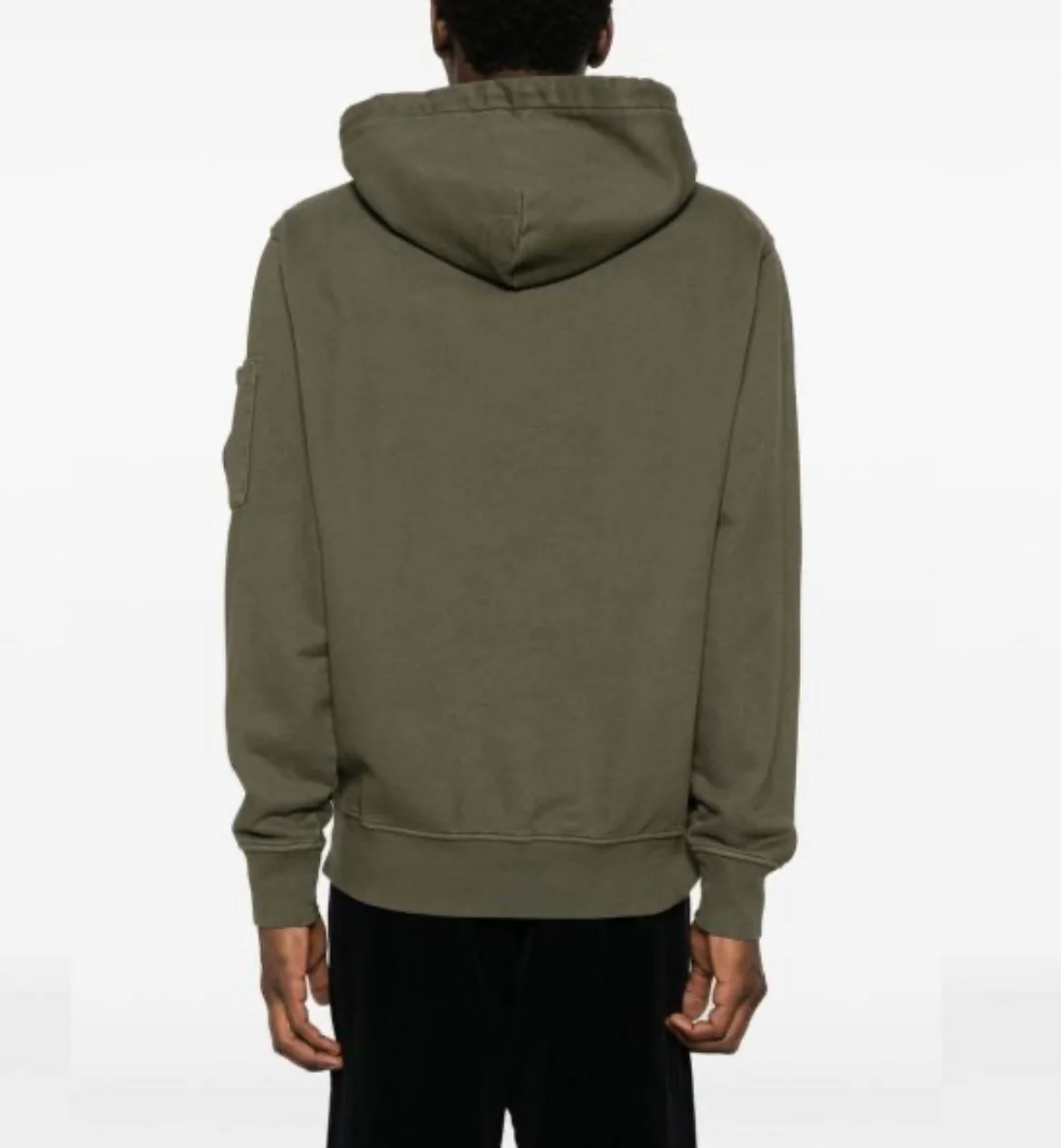 Cp Company Resist Dyed Brushed Emerised Lens Overhead Hoodie In Grape Leaf - Image 4