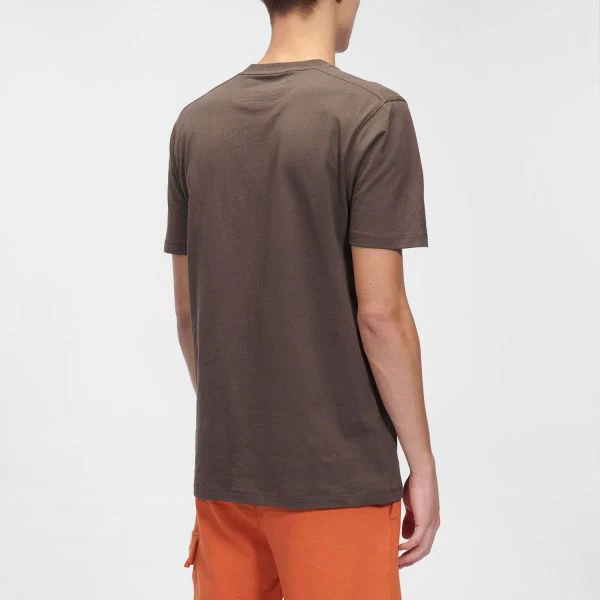 Cp Company Small Centre Logo T-Shirt In Brown - Image 3