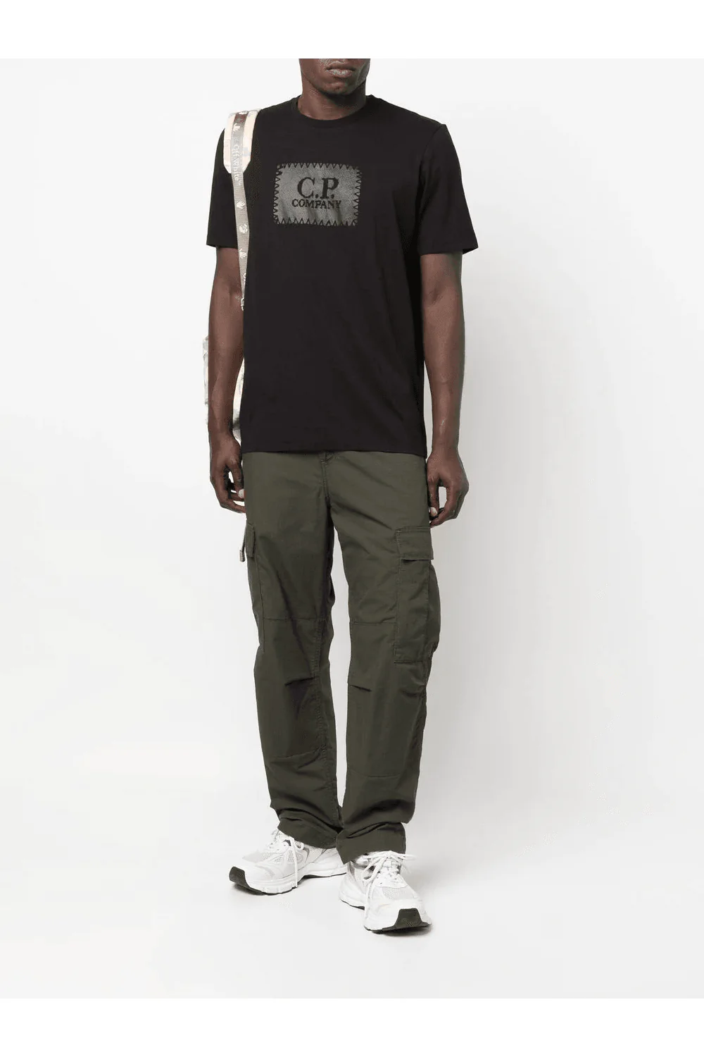 Cp Company Stamp Logo T-Shirt Black - Image 3