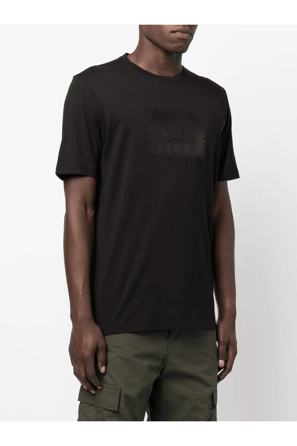 Cp Company Stamp Logo T-Shirt Black - Image 4