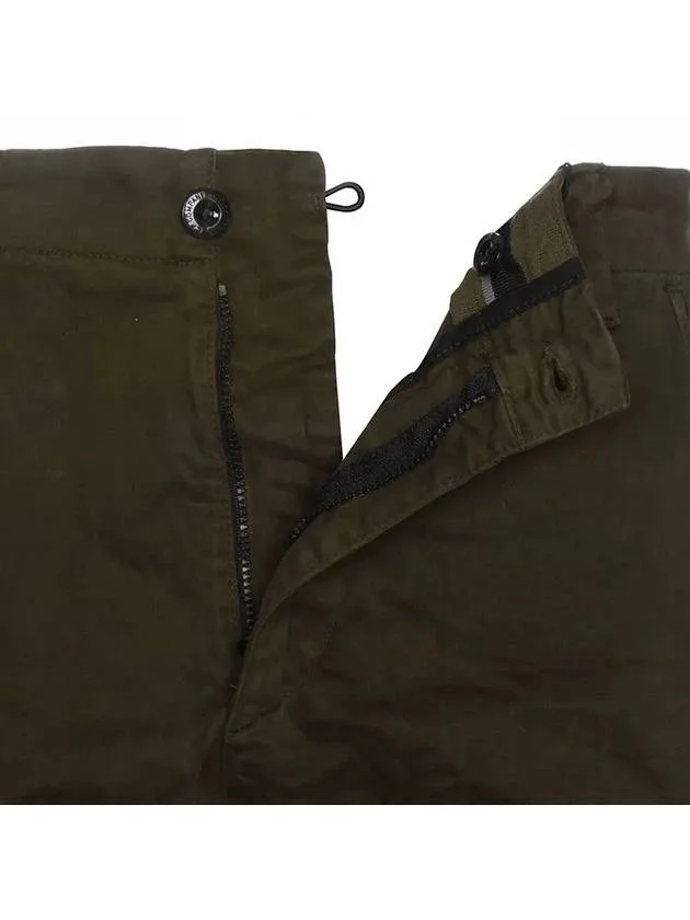 Cp Company 124A Stretch Satin Lens Cargo Pants In Ivy Green - Image 3