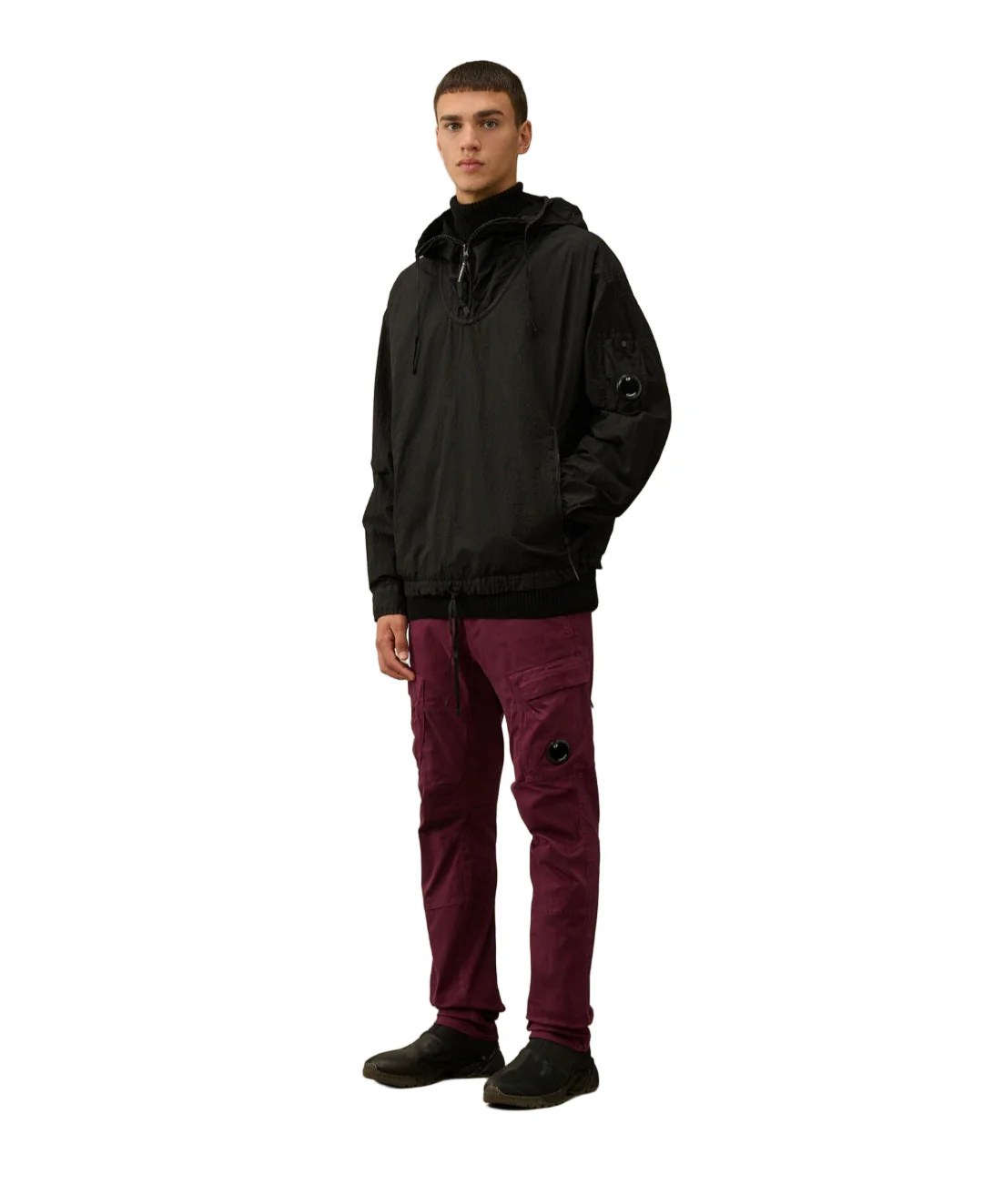 Cp Company Loose Fit Taylon L Hooded Overshirt In Black - Image 5