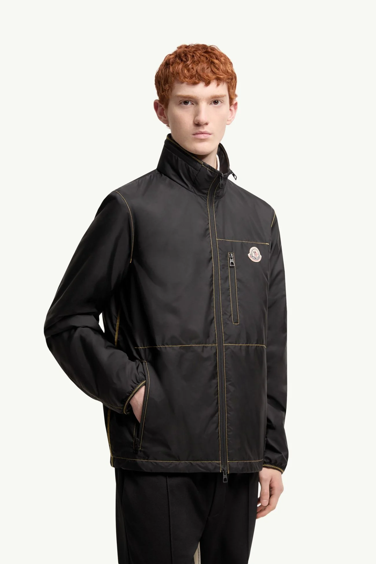 Moncler Arrakis Windbreaker With Foldaway Hood In Black - Image 2