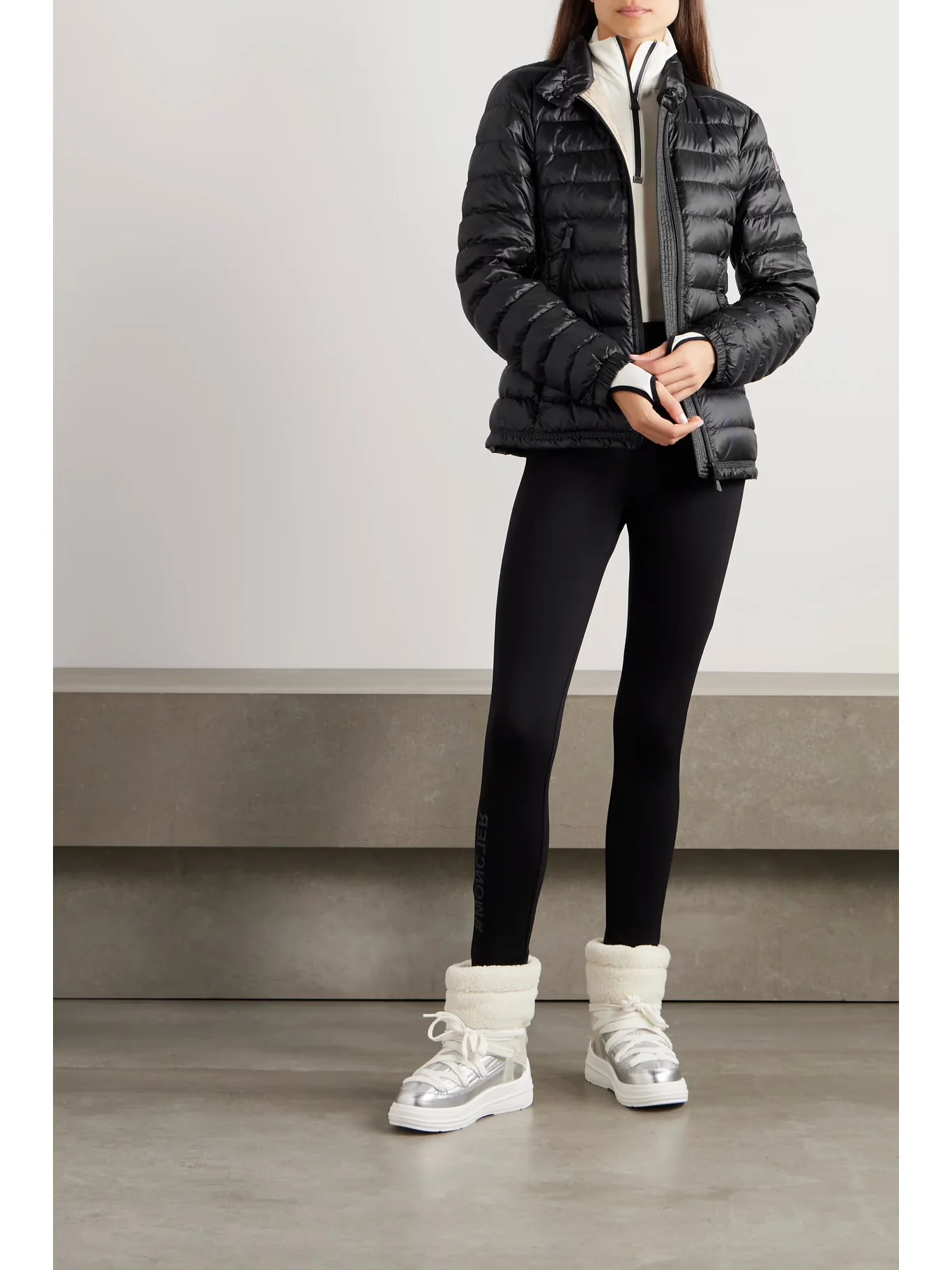 Moncler Ladies Grenoble Walibi Jacket In Black - Image 2