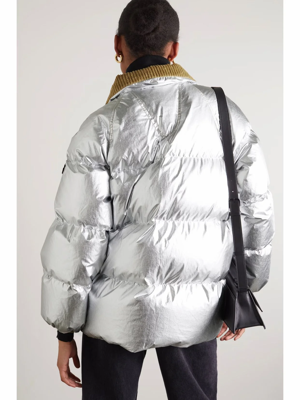 Moncler Ladies Oversized Paquita Down Jacket In Silver - Image 5