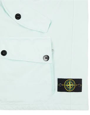 Stone Island David-Tc Laser Printed Down Gilet In Baby Blue - Image 3